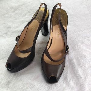 Cole Haan Slingback Peeptoe Pumps